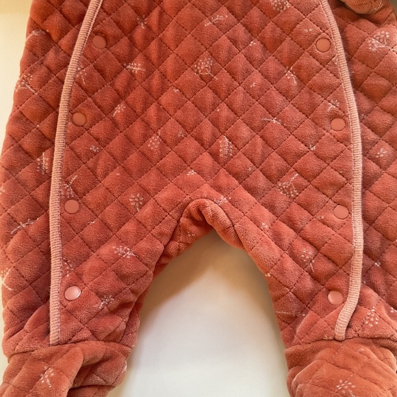 Baby Nordstrom Fur Lined Hooded Bunting Snowsuit Newborn NB Pink Desert Dottie - Picture 2 of 11